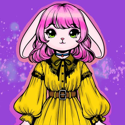 realistic bunny girl with cute outfit