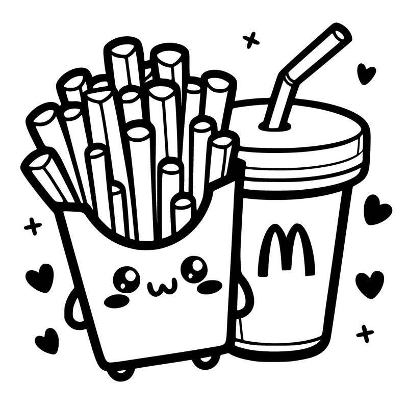 cute mcdonalds meal happy meal fries