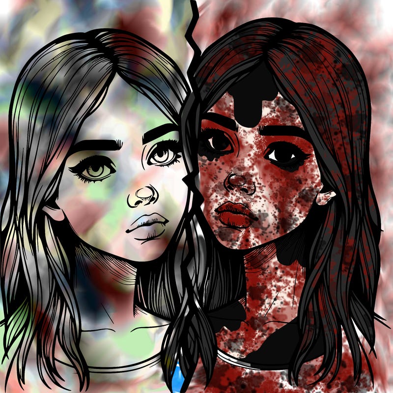 realistic girl split