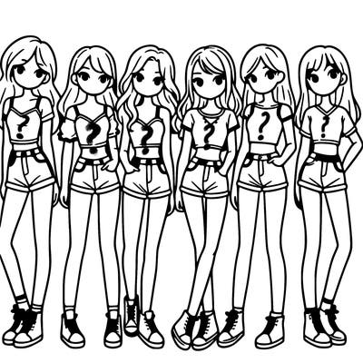 a group of girls wearing crop tops and shorts