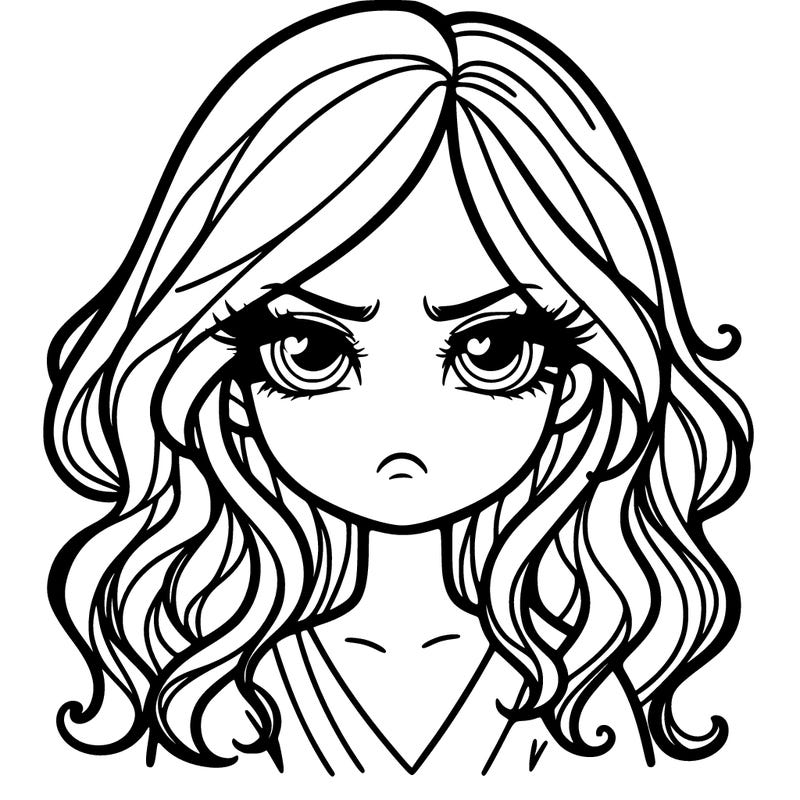 mad girl with gorgeous face