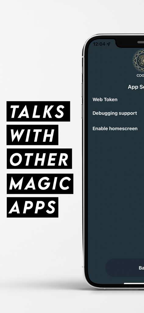 Cognito Magic app settings screen demonstrating integration with other magic apps