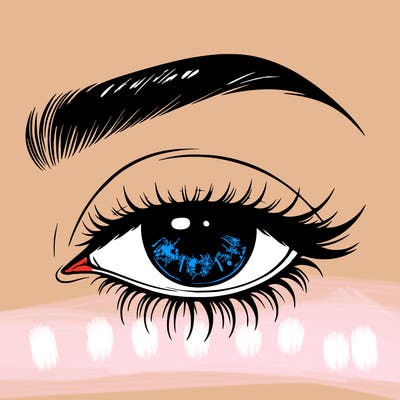 eye closed realistic