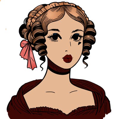 regency girl with lips