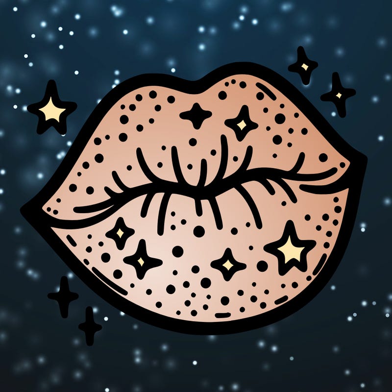 glittery lip