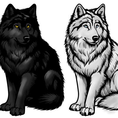 realistic wolf