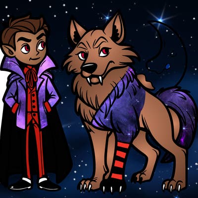 vampire and wolf