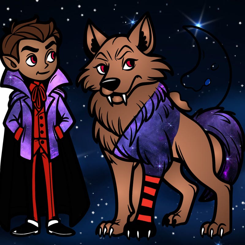 vampire and wolf