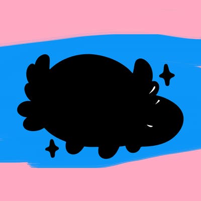 cute easy baby axolotl