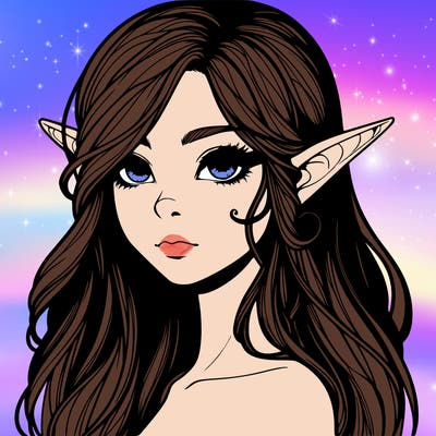 elf girl realistic dark fantasy
