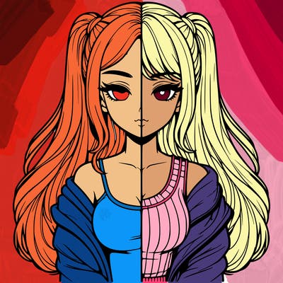 realistic girl split