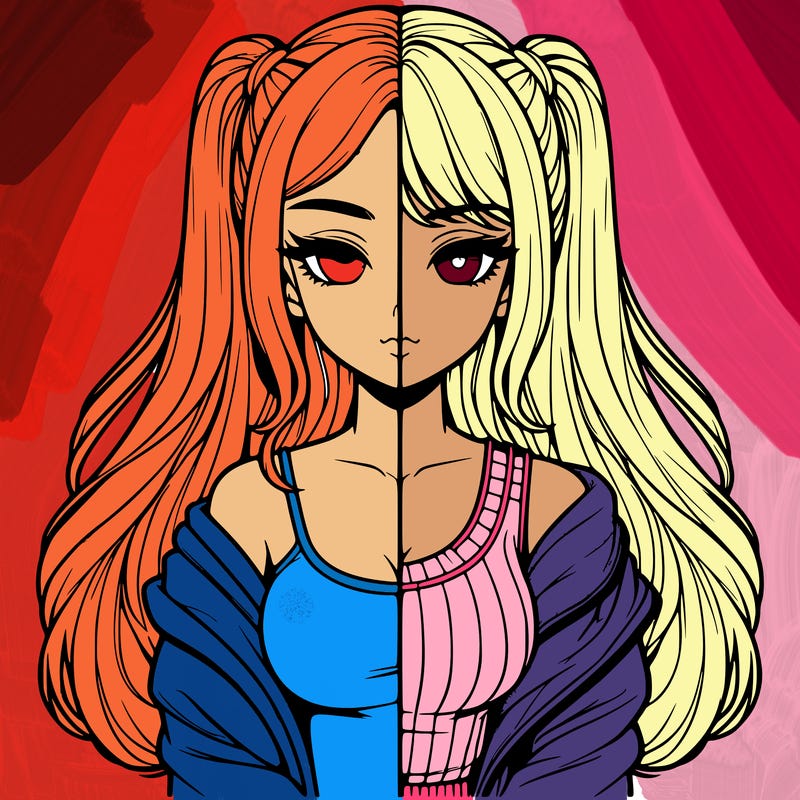 realistic girl split