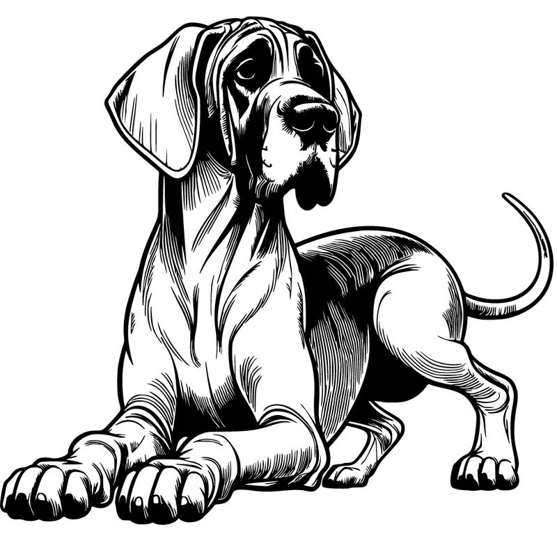 realistic great dane dog