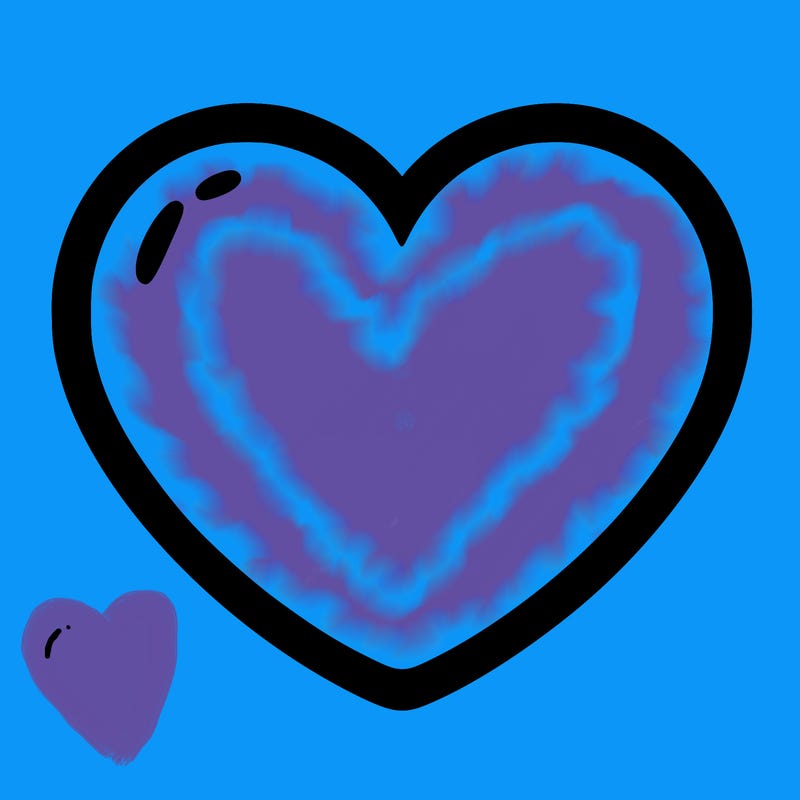 a blank heart