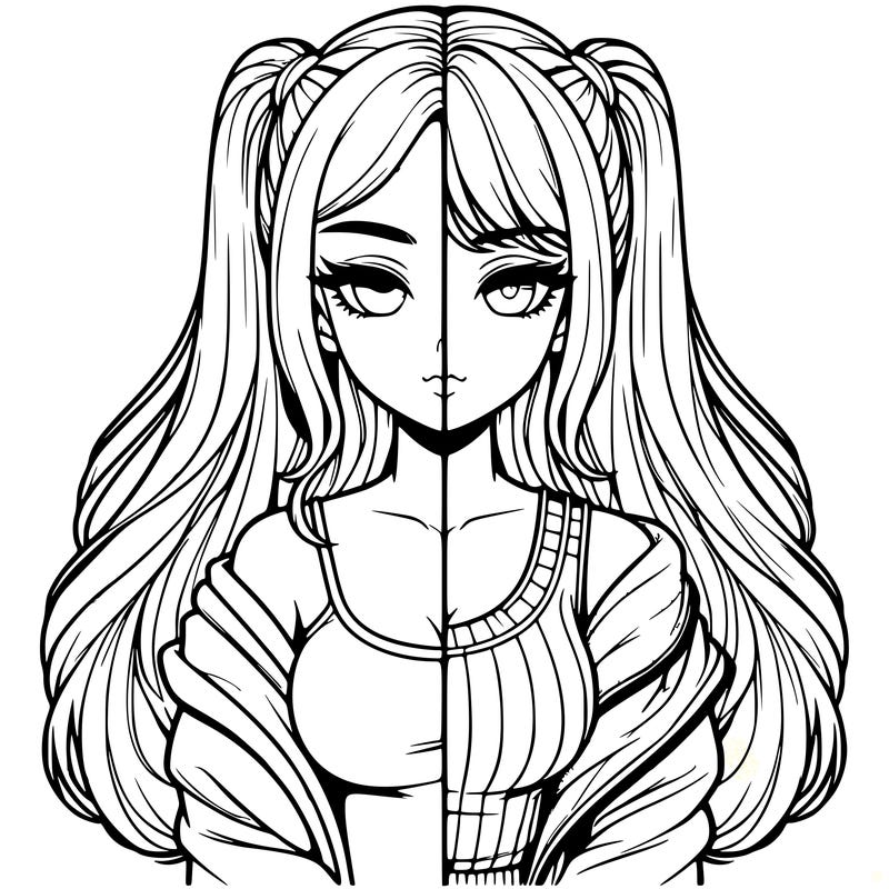 realistic girl split