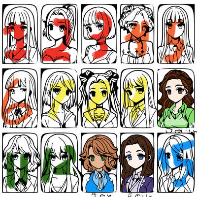 girls that look diffrent anime