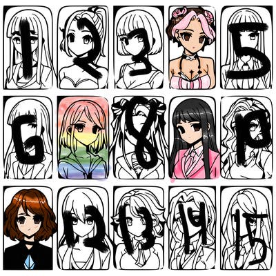 girls that look diffrent anime