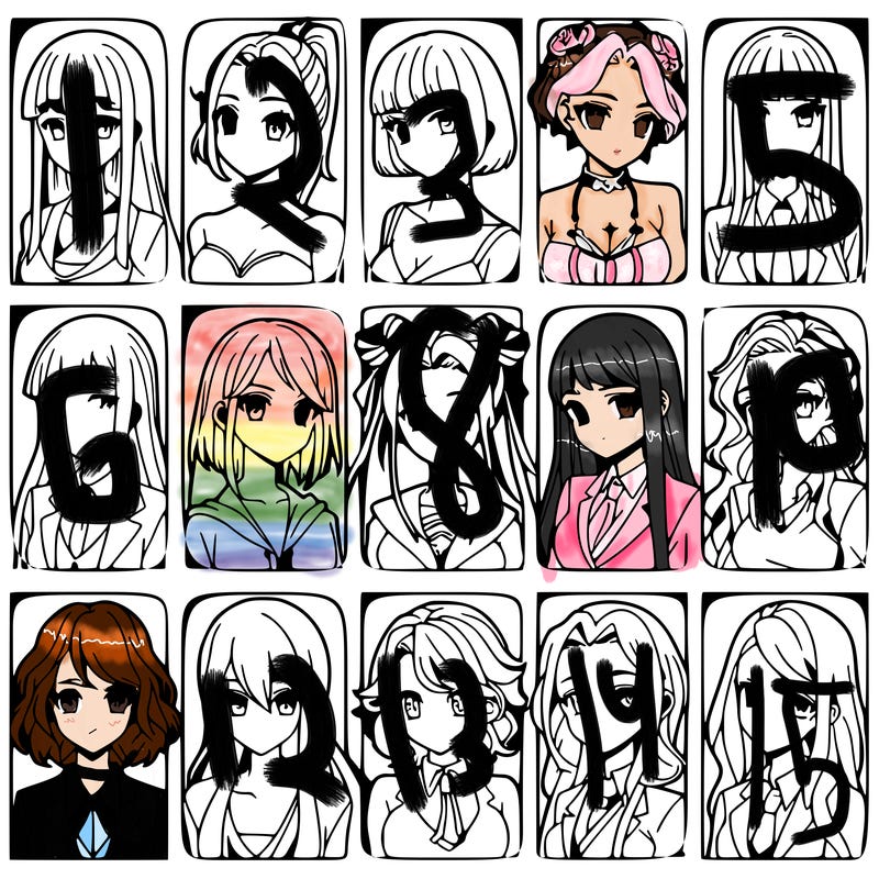 girls that look diffrent anime