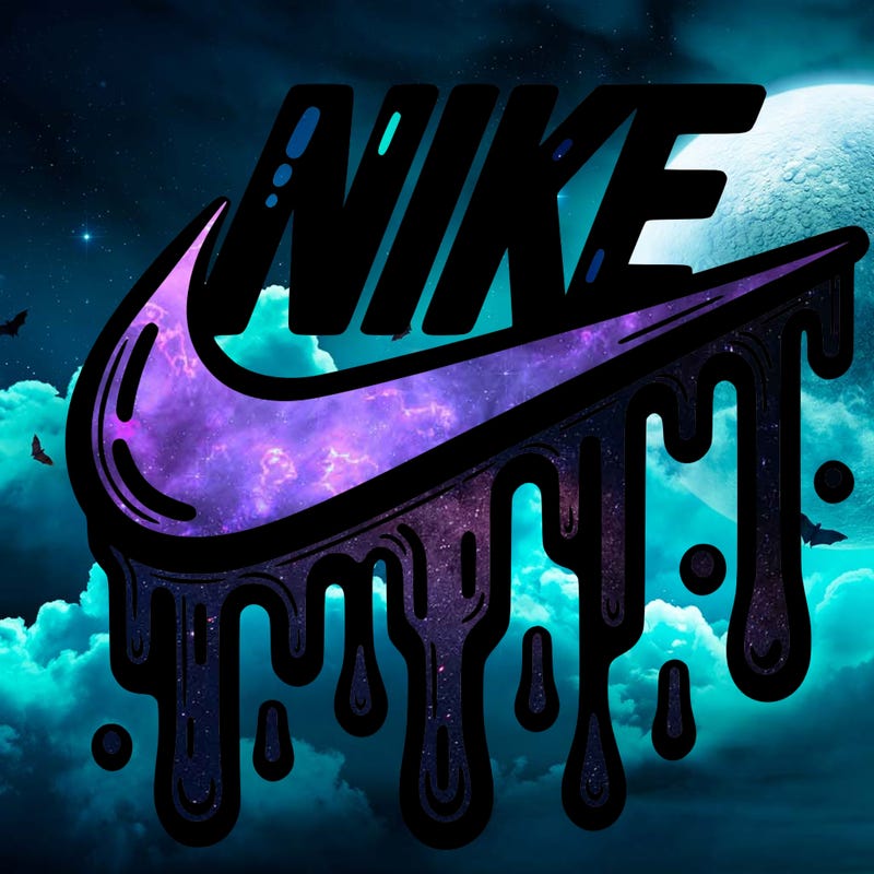 dripping nike logo