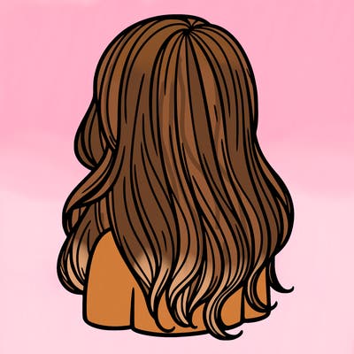 girl with long hair facing backwards