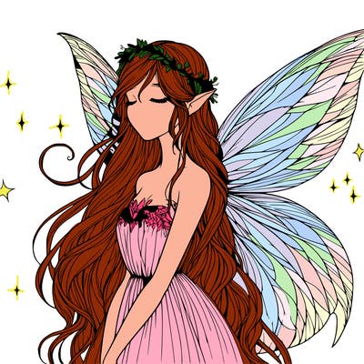 ethereal realistic fairy girl