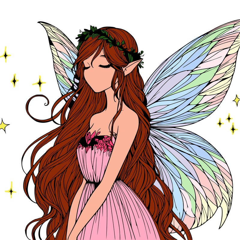 ethereal realistic fairy girl