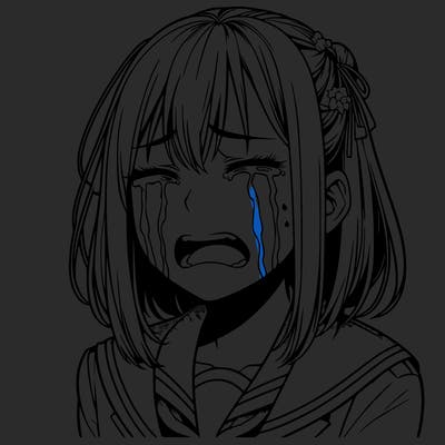 ultra realistic girl crying