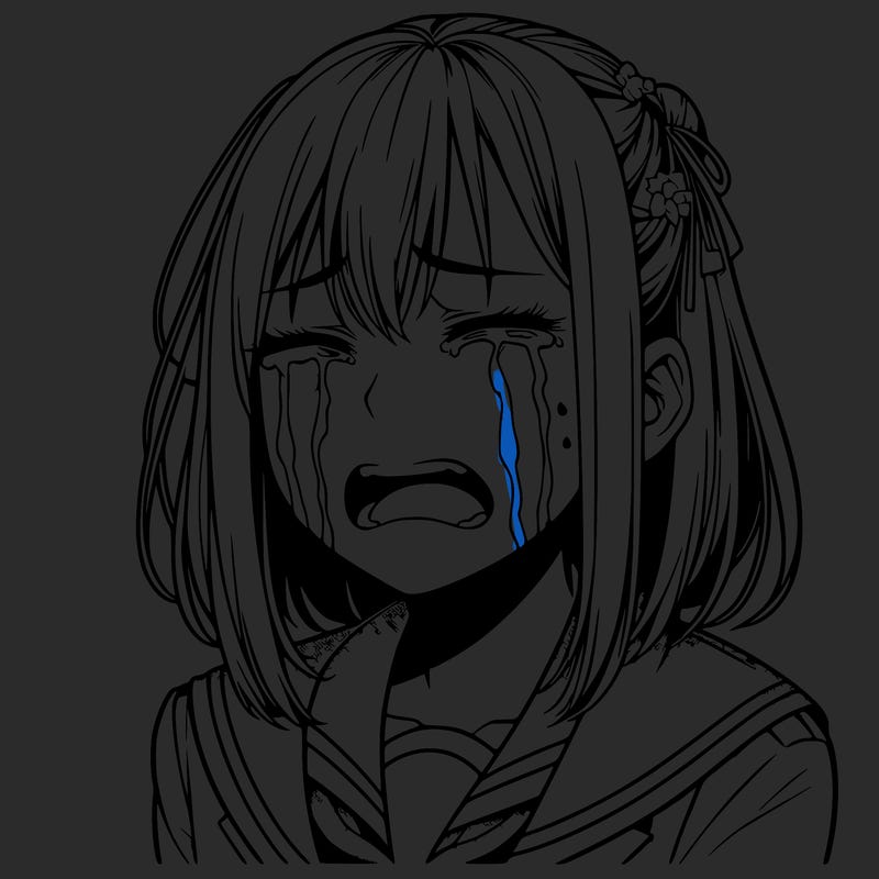 ultra realistic girl crying
