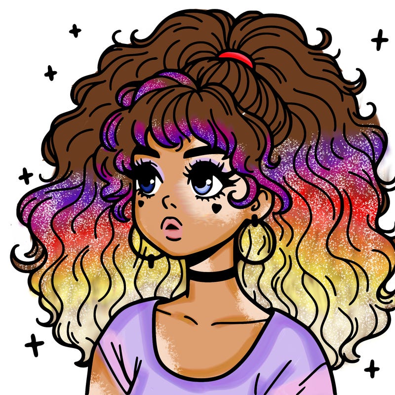 aesthetic girl with big hair
