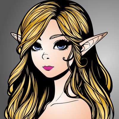 elf girl realistic dark fantasy