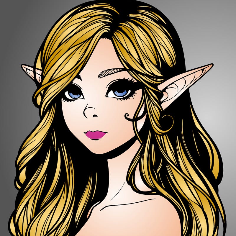 elf girl realistic dark fantasy