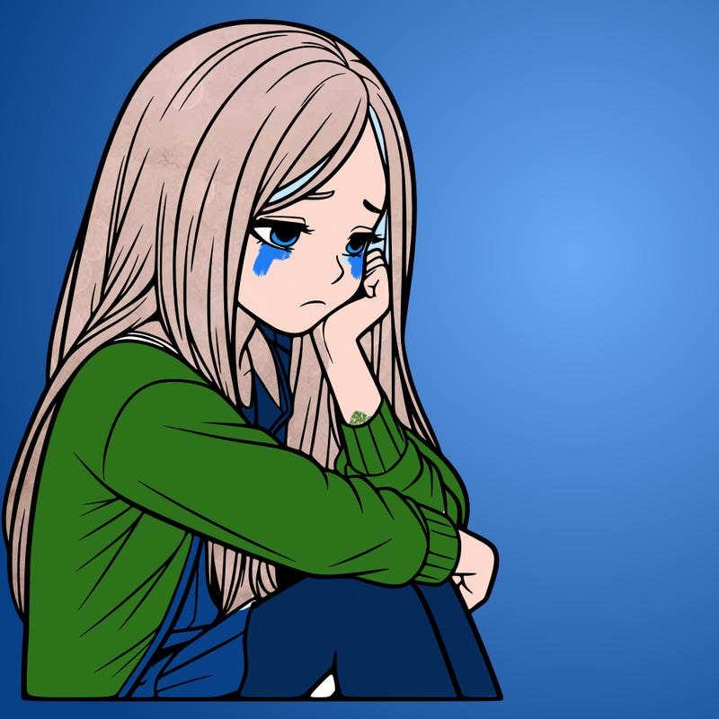 a realistic girl with depression
