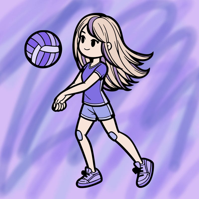 volleyball girl realistic