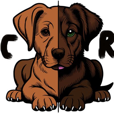 realistic dog split picture