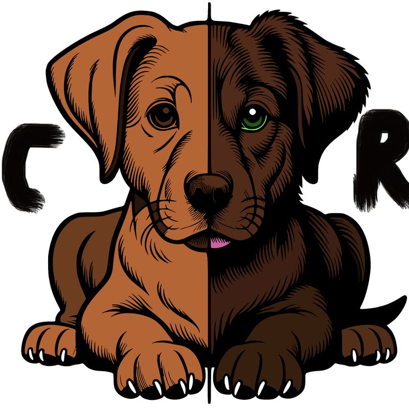 realistic dog split picture