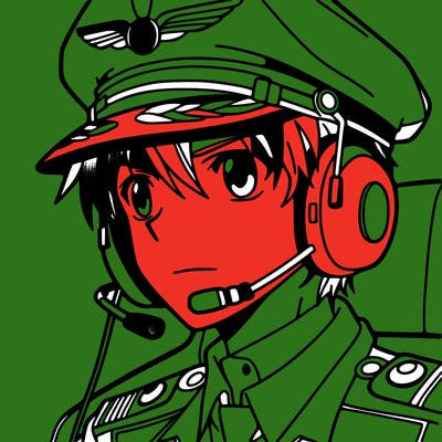 a pilot in an anime design