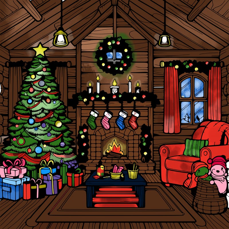 christmas house interior