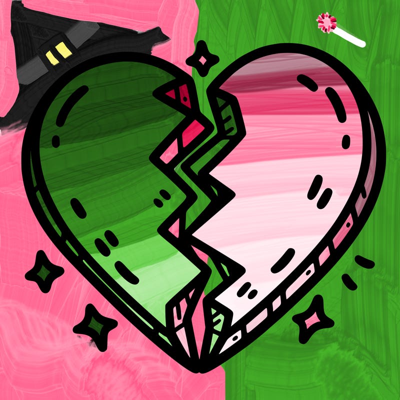 split in half heart