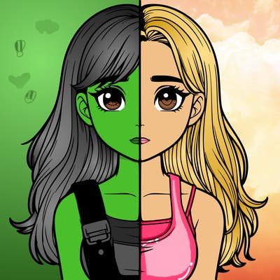 realistic girl split