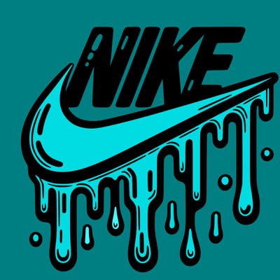 dripping nike logo