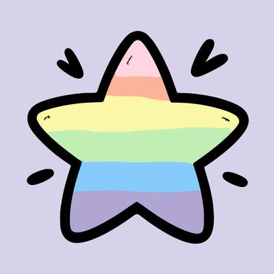 a blank star