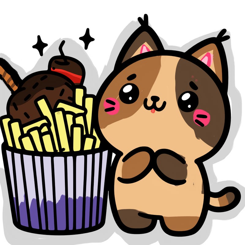 cute food cat