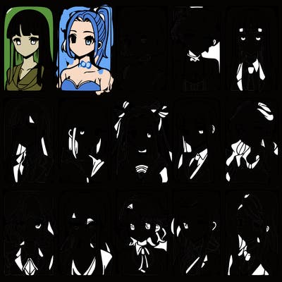 girls that look diffrent anime