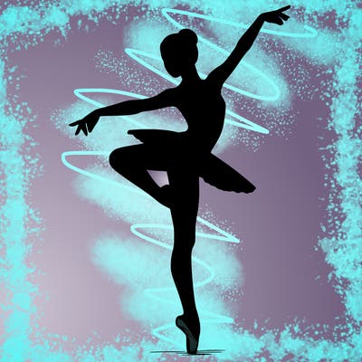 realistic person doing ballet