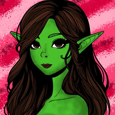 elf girl realistic dark fantasy