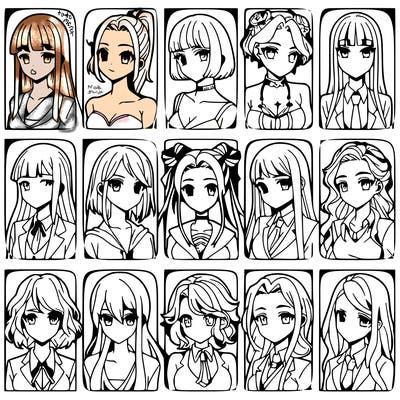 girls that look diffrent anime