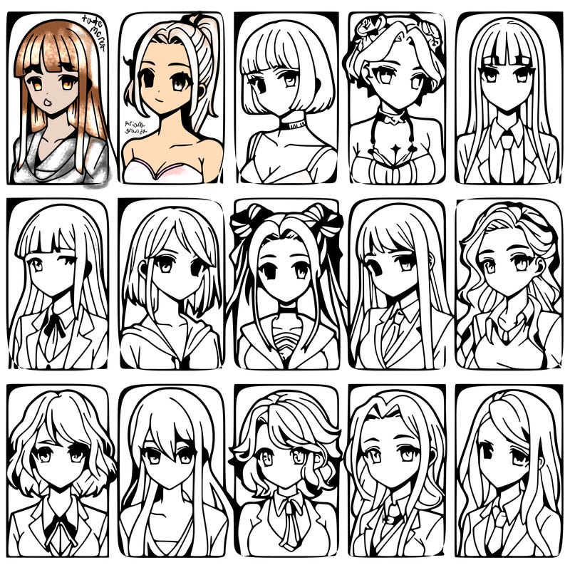 girls that look diffrent anime