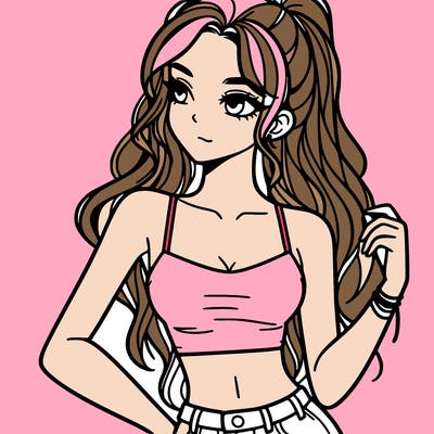 girl in crop top