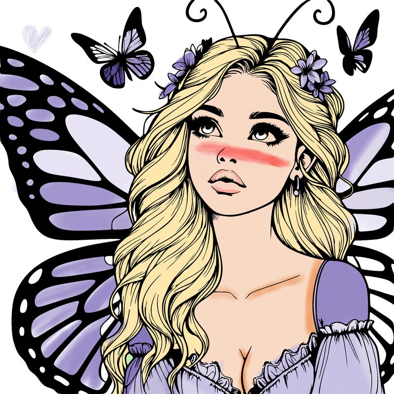 butterfly fairy realistic girl