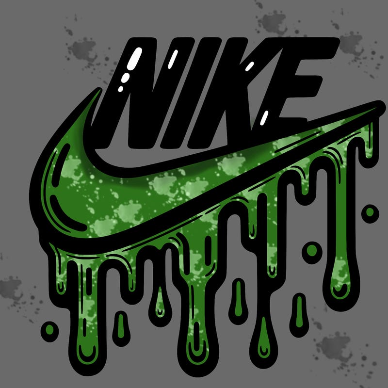 dripping nike logo